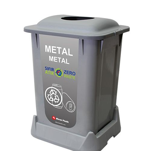 Afacan Plastik Sıfır Atık Kovası ( Metal Atık ) 50 Lt