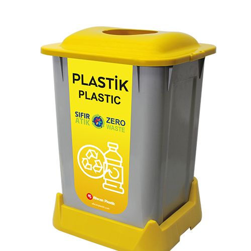 Afacan Plastik Sıfır Atık Kovası Natural ( Plastik Atık ) 50 Lt