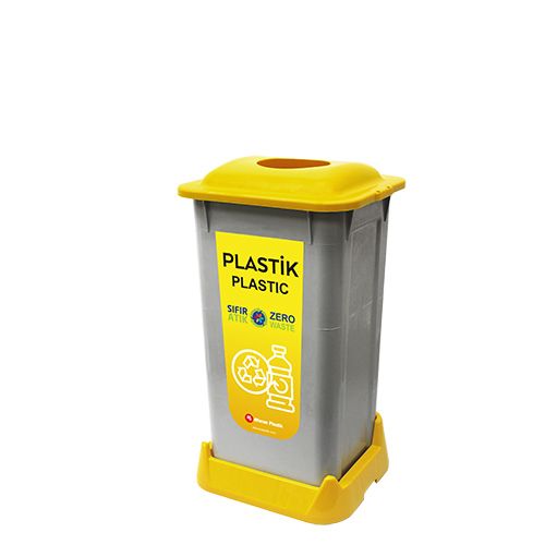 Afacan Plastik Sıfır Atık Kovası Natural ( Plastik Atık ) 70 Lt