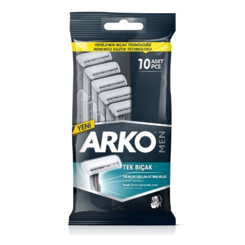 Arko For Men Single Blade Shaving Knife 10 Pcs