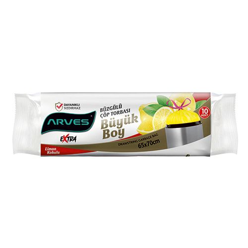 Arves Extra Güçlü Büzgülü Limon Kokulu Büyük Boy