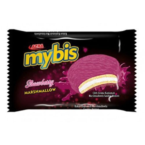 Azra Mybis Marshmellow Sandwich Strawberry Biscuit 18 Gr