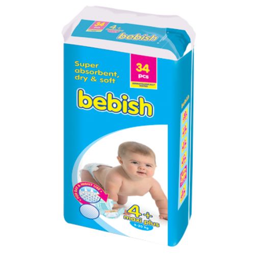 Pine Bebish Maxi Plus 34'Lü İkiz Paket Bebek Bezi