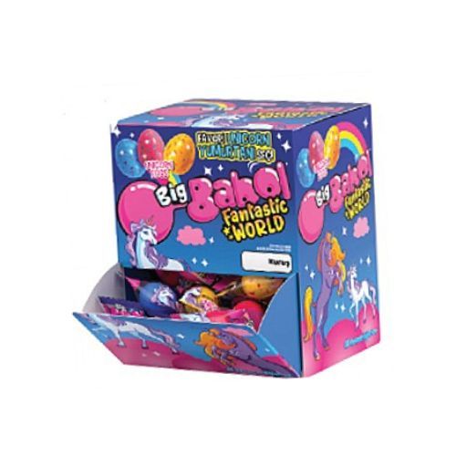 Big Babol Fantastic World Unicorn Egg Mono Strawberry & Banana & Blueberry Flavored Gum 5 Gr