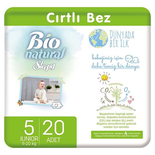 Sleepy Bio Natural Bebek Bezi 5 Numara Junior 20 Adet