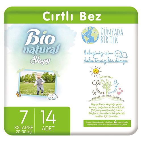 Sleepy Bio Natural Bebek Bezi 7 Numara XX Large 14 Adet