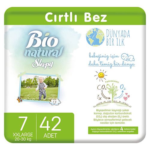 Sleepy Bio Natural Bebek Bezi 7 Numara  XX Large 42 Adet