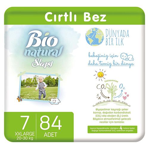 Sleepy Bio Natural Bebek Bezi 7 Numara XX Large 84 Adet