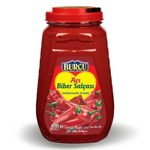 Burcu Red Hot Pepper Paste Plastic Bottle 4200 Gr