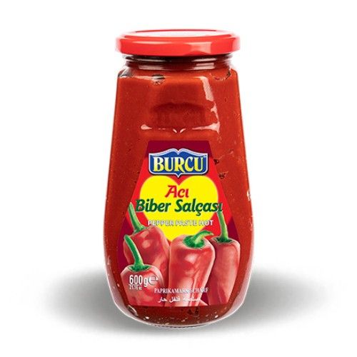 Burcu Red Hot Pepper Paste Glass 600 Gr