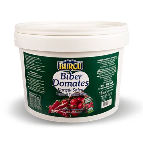 Burcu Mixed Pepper & Tomato Paste Bucket 18000 Gr