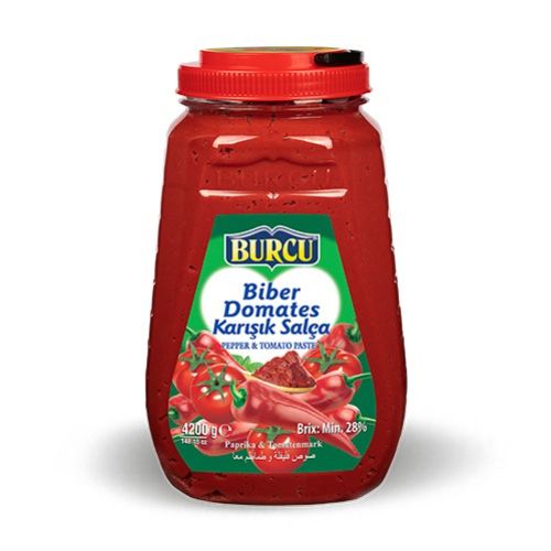 Burcu Mixed Pepper & Tomato Paste Plastic Bottle 4200 Gr