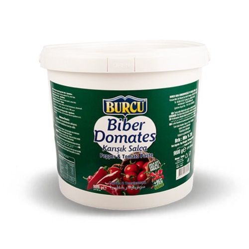 Burcu Mixed Pepper & Tomato Paste Bucket 9000 Gr