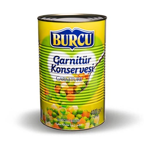 Burcu Mixed Vegetables Tin Canned 4000 Gr