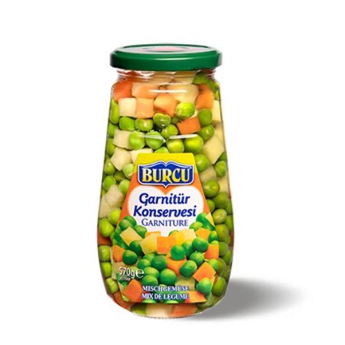 Burcu Mixed Vegetables Glass Canned 570 Gr