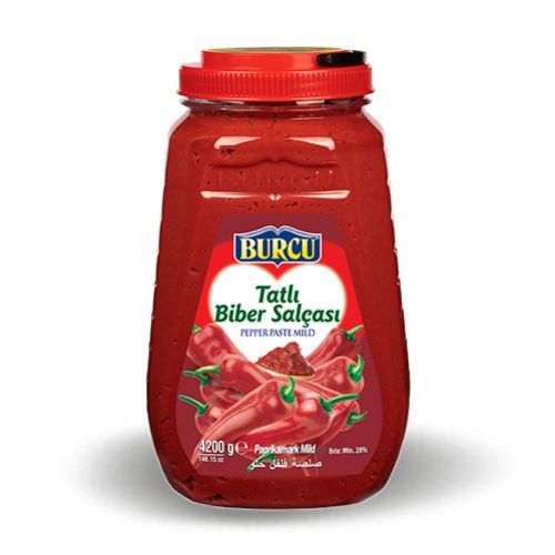 Burcu Pepper Paste Mild Plastic Bottle 4200 Gr