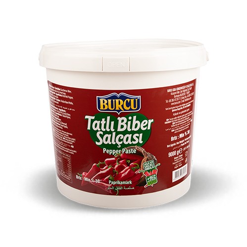 Burcu Tatlı Biber Salçası 9000 Gr