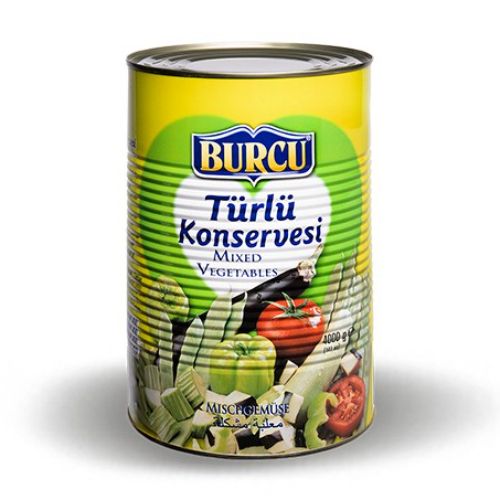 Burcu Eggplant and Vegetables Tin Canned 4000 Gr