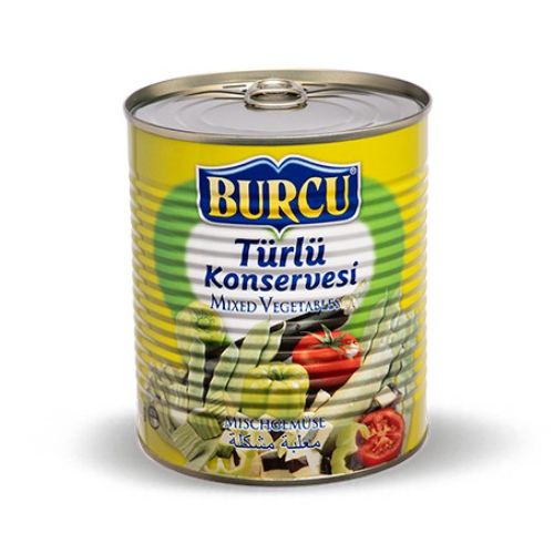 Burcu Eggplant And Vegetables Tin Canned 800 Gr