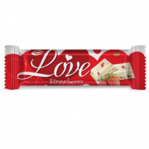 Çağla Love White Compound Chocolate With Strawberry Part 22 Gr