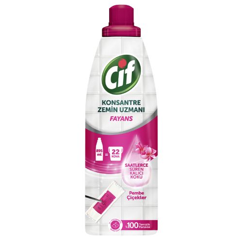 Cif Konsantre Zemin Uzmanı Fayans Pembe Çiçekler 895 Ml