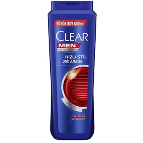 Clear Men 2 si 1 Arada Hızlı Stil Şampuan 600 Ml