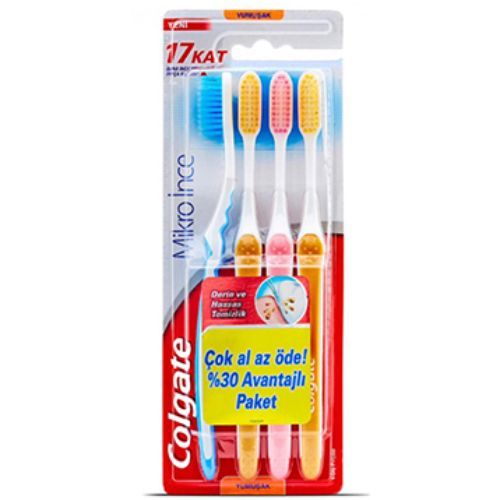 Colgate Micro Fine Compact 4-Pack Toothbrush 1 Piece