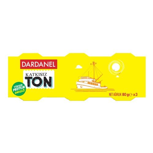 Dardanel Canned Pure Tuna Fish Economic 80 Gr x3