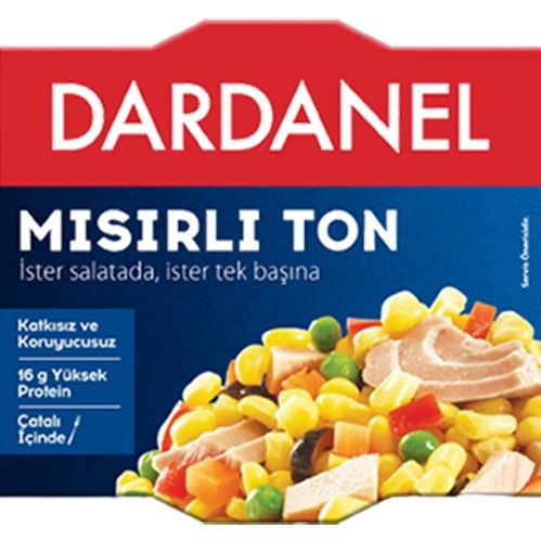 Dardanel Canned Tuna Fish With Sweet Corn 185 Gr