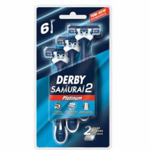 Derby Samurai 2 platinum 2 blades 6 pieces