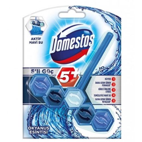 Domestos 5'li Güç Aktif Mavi Su Okyanus Esintisi 55 Gr