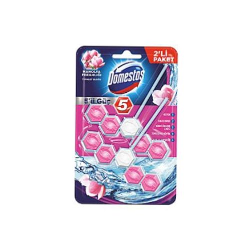 Domestos 5'li Güç Tuvalet Bloğu Manolya Ferahlığı 110 Gr