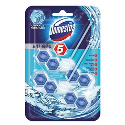 Domestos 5'li Güç Tuvalet Bloğu Okyanus Ferahlığı 110 Gr