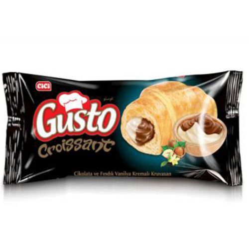 Elvan Cici Gusto Croissant with Vanilla Cream and Chocolate 50 Gr