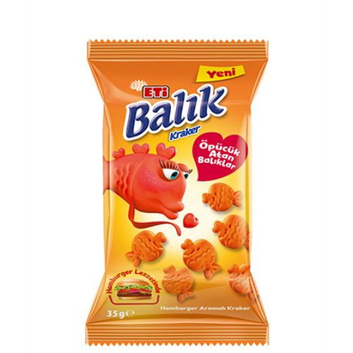 Eti Balık Öpücük Şekilli Kraker 35 Gr