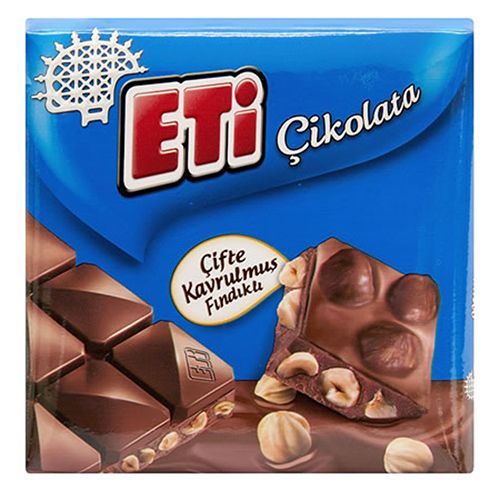 Eti Milk Chocolate with Double Roasted Hazelnut 75 Gr