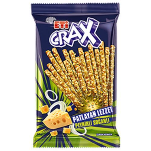 Eti Crax Flavor Bomb Cheese Onion Stick Craker 70 Gr