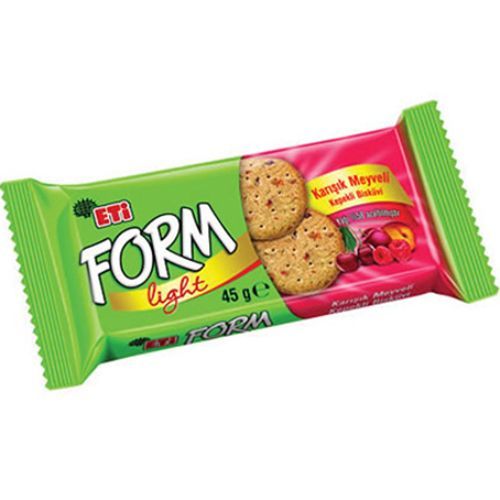 Eti Form Bran Biscuit with Mixed Fruit 45 Gr