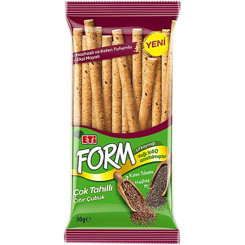 Eti Form Keten Tohumlu Çubuk Kraker 50 Gr