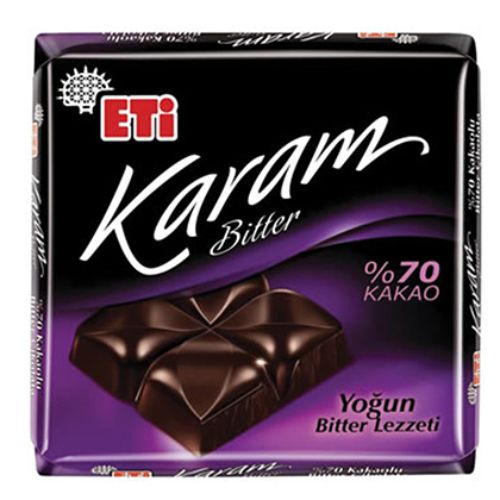 Eti Karam Bitter Çikolata %70 Kakaolu 80 Gr