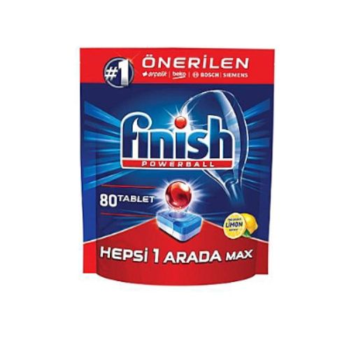 Finish Hepsi Bir Arada Yağ Giderici Limon Kokulu 80 Adet