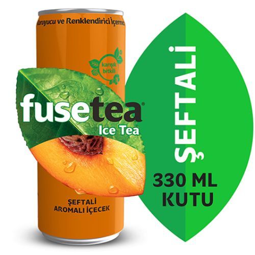 Fuse Tea Flavored Peach Drink Can 330 Ml