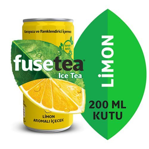 Fuse Tea Ice Tea  Lemon  Flavored Drink Can 200 Ml