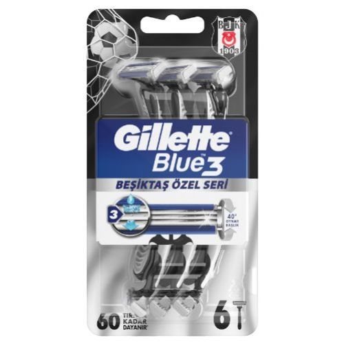 Gillette Blue3 Razor 6 pcs Beşiktaş Special series