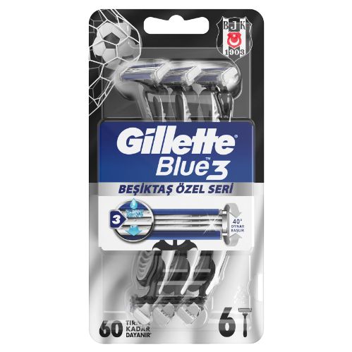 Gillette Blue3 Tıraş Bıçağı 6'lı Beşiktaş Özel serisi