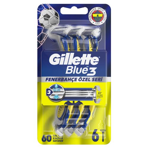 Gillette Blue3 Tıraş Bıçağı 6'lı Fenerbahçe