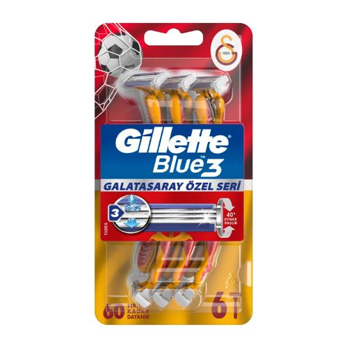 Gillette Blue3 Tıraş Bıçağı 6'lı Galatasaray