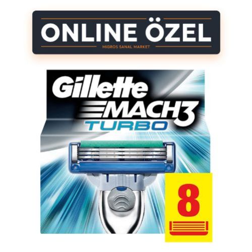 Gillette Mach3 Turbo Spare 8-Piece Carton Package