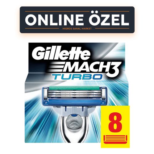 Gillette Mach3 Turbo Yedek 8'li Karton Ambalaj