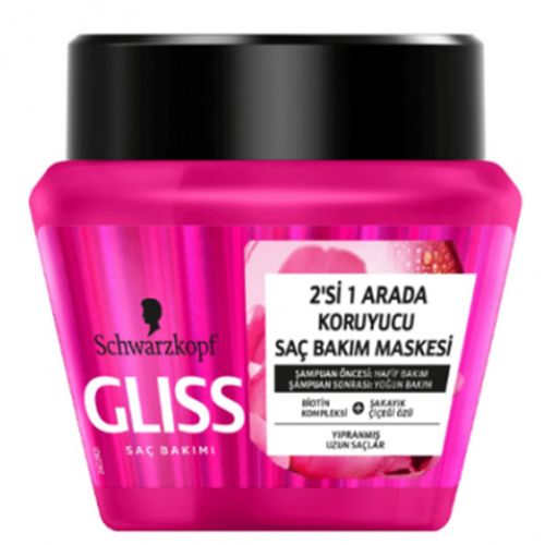 Gliss 2'si 1 Arada Koruyucu Saç Bakım Maskesi 300 Ml